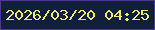 文字の大きさ：2、枠の色：533693、背景の色：101f3b、文字の色：f0e76f 無料ブログパーツのブログ時計
