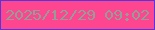 文字の大きさ：2、枠の色：5336de、背景の色：fd468f、文字の色：939e97 無料ブログパーツのブログ時計