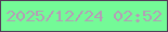 文字の大きさ：4、枠の色：533a59、背景の色：74fa97、文字の色：b59db6 無料ブログパーツのブログ時計