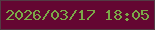 文字の大きさ：4、枠の色：533b44、背景の色：640632、文字の色：7ba748 無料ブログパーツのブログ時計
