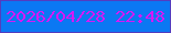 文字の大きさ：5、枠の色：533cbf、背景の色：0b78f3、文字の色：d619f5 無料ブログパーツのブログ時計
