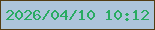 文字の大きさ：3、枠の色：533d14、背景の色：adc5db、文字の色：29ab62 無料ブログパーツのブログ時計