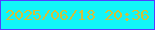 文字の大きさ：3、枠の色：533dff、背景の色：12f5f8、文字の色：d3c03a 無料ブログパーツのブログ時計