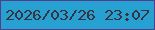 文字の大きさ：4、枠の色：533e8d、背景の色：26a1d1、文字の色：39333f 無料ブログパーツのブログ時計