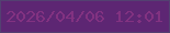 文字の大きさ：4、枠の色：534071、背景の色：5d2673、文字の色：823281 無料ブログパーツのブログ時計