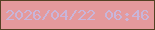 文字の大きさ：3、枠の色：534123、背景の色：e4999c、文字の色：c8b5d9 無料ブログパーツのブログ時計