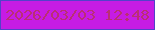 文字の大きさ：3、枠の色：5341ca、背景の色：c61ce4、文字の色：ba2f74 無料ブログパーツのブログ時計