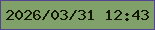 文字の大きさ：4、枠の色：534390、背景の色：80a16a、文字の色：141601 無料ブログパーツのブログ時計