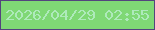 文字の大きさ：5、枠の色：53447d、背景の色：7fd875、文字の色：aeeabb 無料ブログパーツのブログ時計