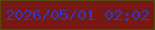 文字の大きさ：2、枠の色：534a0f、背景の色：781812、文字の色：3137c0 無料ブログパーツのブログ時計