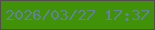 文字の大きさ：5、枠の色：534e4c、背景の色：419209、文字の色：628299 無料ブログパーツのブログ時計