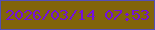 文字の大きさ：4、枠の色：534eb8、背景の色：81640a、文字の色：7510db 無料ブログパーツのブログ時計