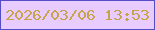 文字の大きさ：4、枠の色：534ec6、背景の色：e9ccff、文字の色：c7a448 無料ブログパーツのブログ時計