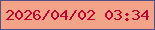 文字の大きさ：4、枠の色：534f87、背景の色：f3a488、文字の色：bd0630 無料ブログパーツのブログ時計