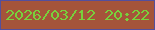 文字の大きさ：2、枠の色：534f9d、背景の色：a4543a、文字の色：78d03c 無料ブログパーツのブログ時計
