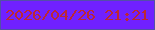 文字の大きさ：3、枠の色：5350a8、背景の色：7021ff、文字の色：bb2834 無料ブログパーツのブログ時計