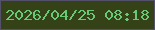 文字の大きさ：2、枠の色：53516c、背景の色：354217、文字の色：67c976 無料ブログパーツのブログ時計