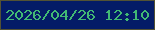 文字の大きさ：2、枠の色：535234、背景の色：041b67、文字の色：42b974 無料ブログパーツのブログ時計