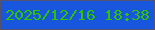 文字の大きさ：1、枠の色：53526f、背景の色：1756dd、文字の色：2dc502 無料ブログパーツのブログ時計