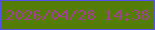 文字の大きさ：2、枠の色：5352ea、背景の色：537d06、文字の色：a04291 無料ブログパーツのブログ時計