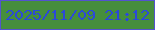 文字の大きさ：3、枠の色：5353cf、背景の色：468e3d、文字の色：2b49d9 無料ブログパーツのブログ時計