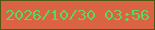 文字の大きさ：5、枠の色：535512、背景の色：d96343、文字の色：59d861 無料ブログパーツのブログ時計