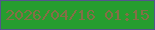 文字の大きさ：1、枠の色：53558d、背景の色：269d2f、文字の色：856e46 無料ブログパーツのブログ時計