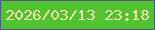 文字の大きさ：4、枠の色：53578e、背景の色：52c330、文字の色：fadeb3 無料ブログパーツのブログ時計