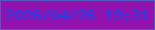 文字の大きさ：3、枠の色：5358bf、背景の色：9112ad、文字の色：1642ef 無料ブログパーツのブログ時計