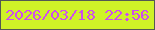 文字の大きさ：5、枠の色：535953、背景の色：cff227、文字の色：cf4dee 無料ブログパーツのブログ時計