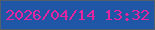 文字の大きさ：3、枠の色：535f6b、背景の色：1f56a6、文字の色：e3269f 無料ブログパーツのブログ時計