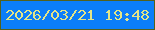 文字の大きさ：4、枠の色：53611c、背景の色：0b7ef9、文字の色：e1e588 無料ブログパーツのブログ時計