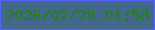 文字の大きさ：5、枠の色：5363fe、背景の色：446889、文字の色：1e8215 無料ブログパーツのブログ時計
