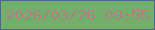 文字の大きさ：2、枠の色：53658a、背景の色：72af6a、文字の色：b57c86 無料ブログパーツのブログ時計
