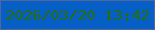 文字の大きさ：3、枠の色：536695、背景の色：055fc6、文字の色：296b0f 無料ブログパーツのブログ時計