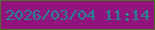 文字の大きさ：5、枠の色：536b2e、背景の色：91147d、文字の色：1e8792 無料ブログパーツのブログ時計