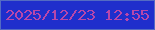 文字の大きさ：3、枠の色：536bc3、背景の色：1f2ecc、文字の色：b847aa 無料ブログパーツのブログ時計