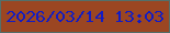 文字の大きさ：3、枠の色：536f6a、背景の色：9b4622、文字の色：131cc2 無料ブログパーツのブログ時計