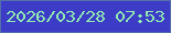 文字の大きさ：1、枠の色：5370a9、背景の色：3c3cc7、文字の色：91eab2 無料ブログパーツのブログ時計