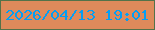 文字の大きさ：1、枠の色：537249、背景の色：de8a5b、文字の色：049ef4 無料ブログパーツのブログ時計