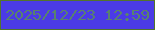 文字の大きさ：2、枠の色：53742b、背景の色：4b3be6、文字の色：58826e 無料ブログパーツのブログ時計