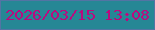 文字の大きさ：2、枠の色：5374a4、背景の色：268795、文字の色：b90b7f 無料ブログパーツのブログ時計
