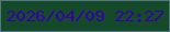 文字の大きさ：1、枠の色：537684、背景の色：144a2a、文字の色：3601a9 無料ブログパーツのブログ時計