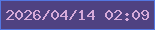 文字の大きさ：1、枠の色：5377e1、背景の色：4f4281、文字の色：d6aada 無料ブログパーツのブログ時計