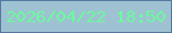 文字の大きさ：3、枠の色：5378a0、背景の色：9ec2d1、文字の色：6bfb9b 無料ブログパーツのブログ時計