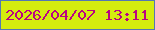 文字の大きさ：4、枠の色：5378b3、背景の色：d4ec0e、文字の色：ba0382 無料ブログパーツのブログ時計