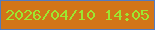 文字の大きさ：2、枠の色：537bc0、背景の色：d27518、文字の色：9de730 無料ブログパーツのブログ時計