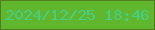 文字の大きさ：2、枠の色：537c1e、背景の色：60b72d、文字の色：44ce86 無料ブログパーツのブログ時計