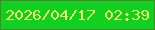 文字の大きさ：1、枠の色：538230、背景の色：10d021、文字の色：eff964 無料ブログパーツのブログ時計