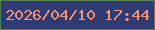 文字の大きさ：3、枠の色：53834c、背景の色：303b76、文字の色：fa936d 無料ブログパーツのブログ時計